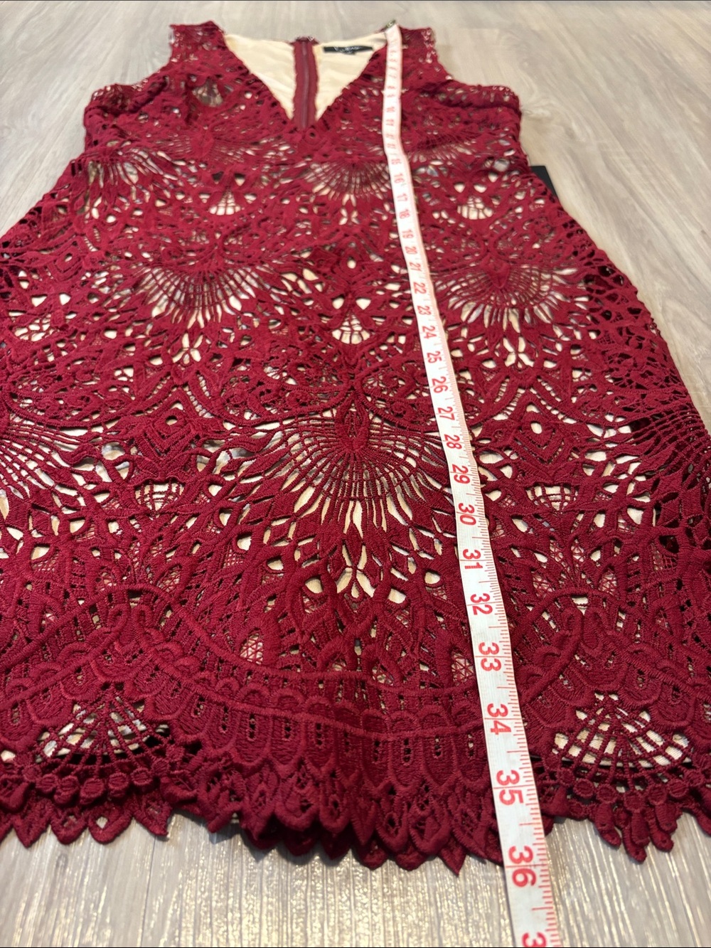 Lulus NWT Truly Beloved Burgundy Lace Bodycon Dress - Picture 12 of 15